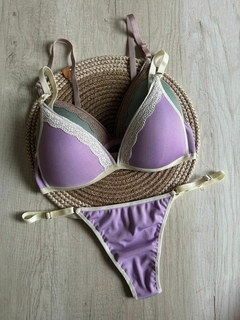 Conjunto Triangulo Soft Morley c/Detalles Puntilla - Art. H606/1 - tienda online