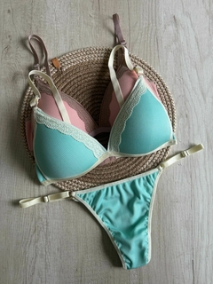 Conjunto Triangulo Soft Morley c/Detalles Puntilla - Art. H606/1 en internet