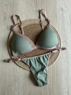 Conjunto Triangulo Soft Morley c/Detalles Puntilla - Art. H606/1 - comprar online
