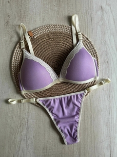 Conjunto Triangulo Soft Morley c/Detalles Puntilla - Art. H606/1