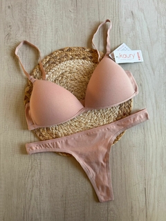 Conjunto de algodón triangulito soft sin push up y cola less. - kau8130/1 - comprar online