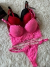 Conjunto de corset soft de puntilla eyelash MEL3120/1 - comprar online