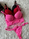 Conjunto de corset soft de puntilla eyelash MEL3120/1 - comprar online
