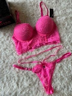 Conjunto de corset soft de puntilla eyelash MEL3120/1 - tienda online