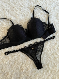 Conjunto triangulito soft de puntilla eyelash - MEL3125/1 - tienda online