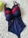Body con taza soft de microfibra con puntilla eyelash con broche desmontable - MEL4080/1 - comprar online