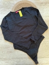 Body de algodón y lycra manga larga con broche desmontable - MEL4020/1 - comprar online