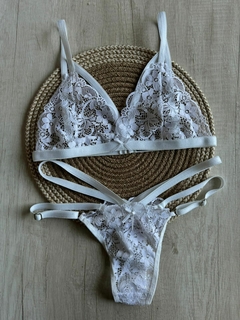 Conjunto Puntilla c/Tira en Escote y Doble Tira en Less - Art. X2050 - Habia Una Vez Lingerie
