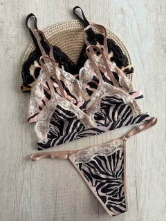Conjunto Microfibra c/Detalle Puntilla - Deluxe - Art. X2055/1 - v2 - comprar online