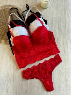Imagen de Conjunto Bustier Taza Soft Puntilla c/Less Clasica - Art. X3080/1
