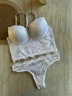 Conjunto Bustier Taza Soft Puntilla c/Less Clasica - Art. X3080/1 en internet