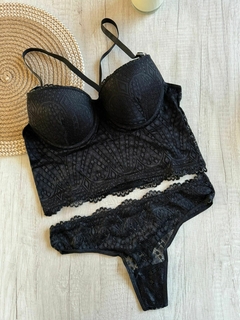 Conjunto Bustier Taza Soft Puntilla c/Less Clasica - Art. X3080/1 - tienda online