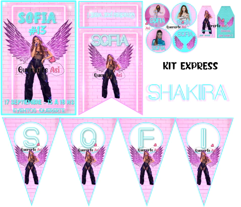 Kit Imprimible Personalizado - Shakira