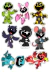 Kit Imprimible Personalizado - Nightmare Critters (celeste) en internet