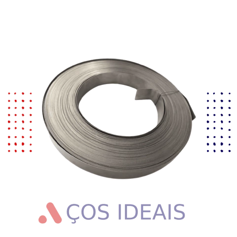 Fita para poste lisa de aço Galvanizado Polido 3/4x0.50 com 25M