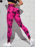 Calza de diseño modelo BATIK - FUCSIA (Importada/efecto push up)