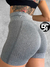 Short Seamless Gaspeado Amanda Gris Claro - (Importado/efecto push up)