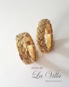 argollas de matrimonio, en filigrana momposina, oro de 18 kilates, Mompos, Mompox, Joyas de la Villa