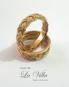 argollas de matrimonio, en filigrana momposina, oro de 18 kilates, Mompos, Mompox, Joyas de la Villa
