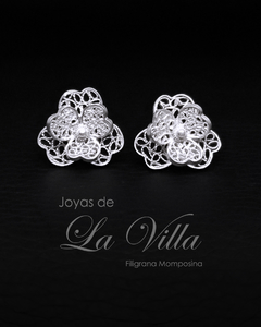 aretes en filigrana momposina, plata ley 950, Mompos, Mompox, aretas, joyas de la villa