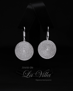 aretes en filigrana momposina, plata ley 950, Mompos, Mompox, aretas, joyas de la villa