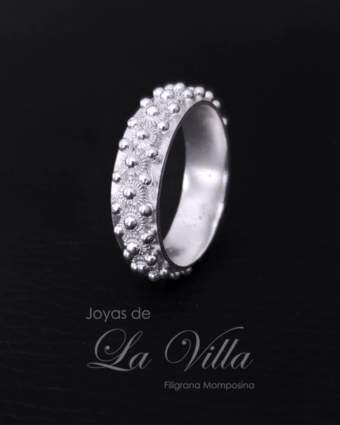 anillo en filigrana momposina, plata ley 950, Mompos, Mompos anillo en filigrana momposina, plata ley 950, Mompos, Mompox