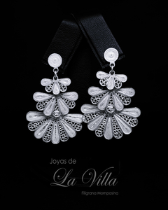 aretes en filigrana momposina, plata ley 950, Mompos, Mompox, aretas, joyas de la villa