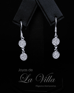 aretes en filigrana momposina, plata ley 950, Mompos, Mompox, aretas, joyas de la villa