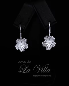 aretes en filigrana momposina, plata ley 950, Mompos, Mompox, aretas, joyas de la villa