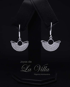 aretes en filigrana momposina, plata ley 950, Mompos, Mompox, aretas, joyas de la villa