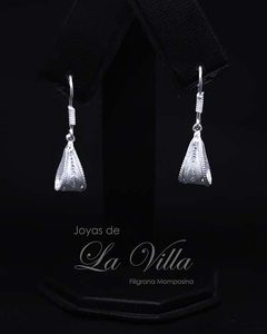 aretes en filigrana momposina, plata ley 950, Mompos, Mompox, aretas, joyas de la villa