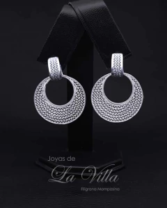 aretes en filigrana momposina, plata ley 950, Mompos, Mompox, aretas, joyas de la villa