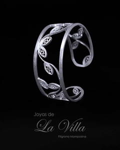 pulsera en filigrana momposina, plata ley 950, Mompos, Mompox, brazalete