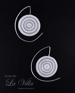 aretes en filigrana momposina, plata ley 950, Mompos, Mompox, aretas, joyas de la villa