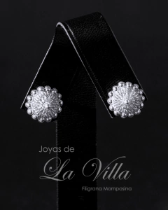 aretes en filigrana momposina, plata ley 950, Mompos, Mompox, aretas, joyas de la villa