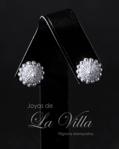 aretes en filigrana momposina, plata ley 950, Mompos, Mompox, aretas, joyas de la villa