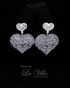 aretes en filigrana momposina, plata ley 950, Mompos, Mompox, aretas, joyas de la villa