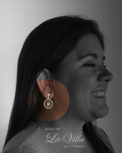 aretes en filigrana momposina, plata ley 950, Mompos, Mompox, aretas, joyas de la villa