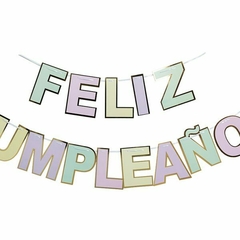 Banderín Letras "Feliz Cumpleaños" - comprar online