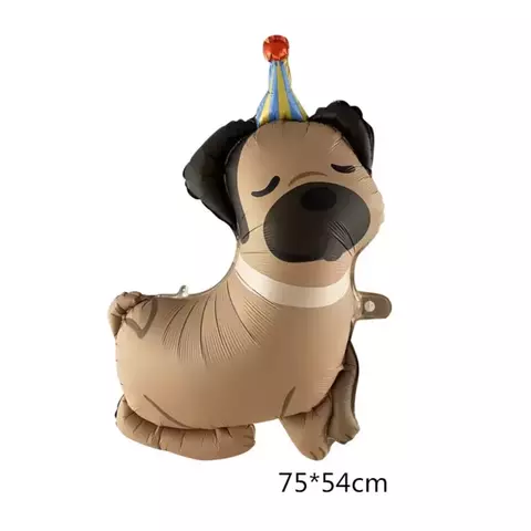 Globo Perro Pug con Bonete
