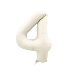 Globo Número Crema Tamaño Grande