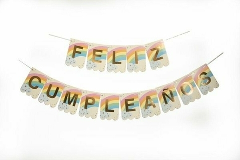 Banderín Feliz Cumpleaños Arco Iris