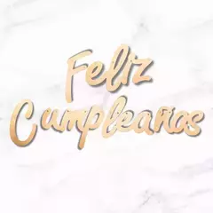 Banderin Feliz Cumpleaños Cursiva Glitter