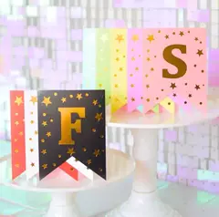 Banderín Feliz Cumpleaños STARS