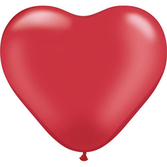Globo de Látex 12" Corazón Rojo
