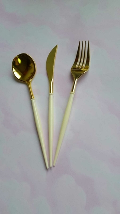 Cubiertos Oro y Pastel - tienda online