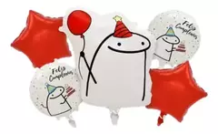 Set de Globos Metalizado Flork meme