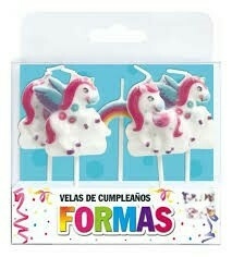 Velas Formas Set Unicornios