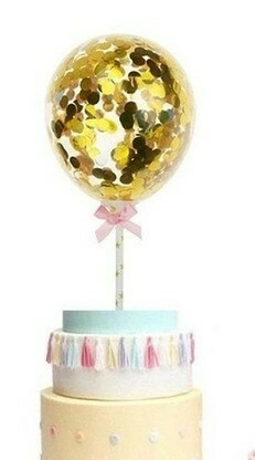 Globo para torta con Confetti 5"