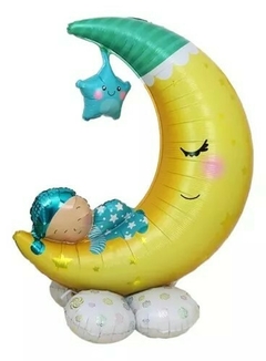 Globo Luna con Bebé y almohadón 44´´